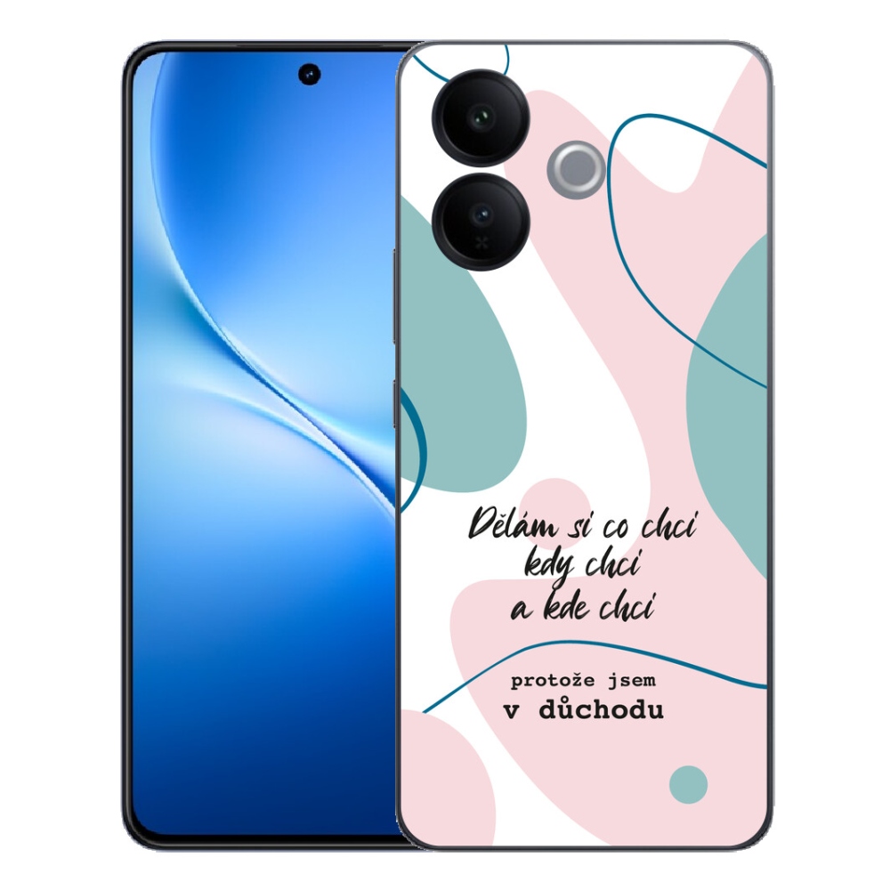 Gélový kryt mmCase na Vivo V70 Lite 5G - vtipný text 10 biele pozadie