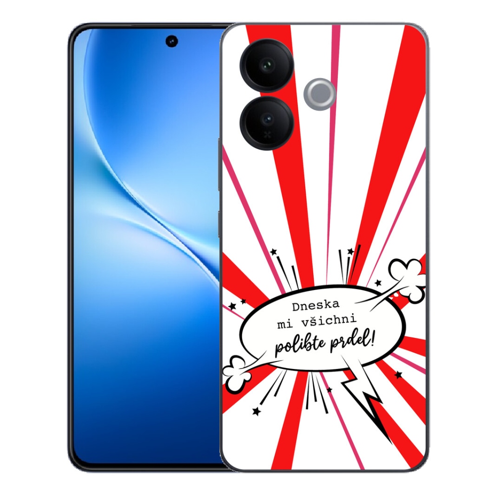Gélový kryt mmCase na Vivo V70 Lite 5G - vtipný text 15 biele pozadie