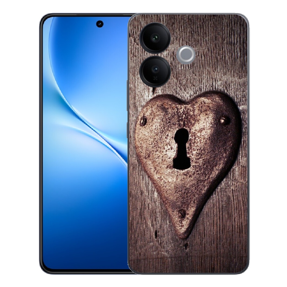 Gélový kryt mmCase na Vivo V70 Lite 5G - zámok v tvare srdca