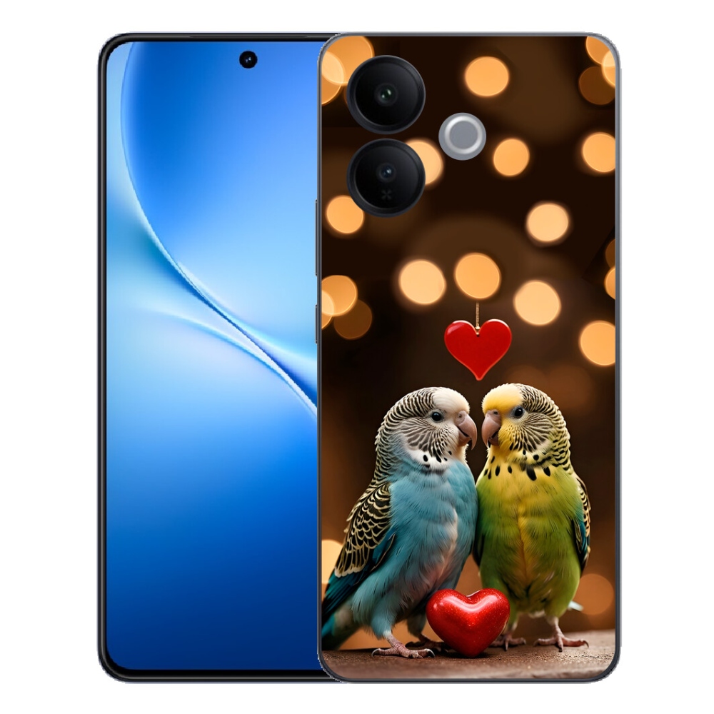 Gélový kryt mmCase na Vivo V70 Lite 5G - zamilovaní papagáje
