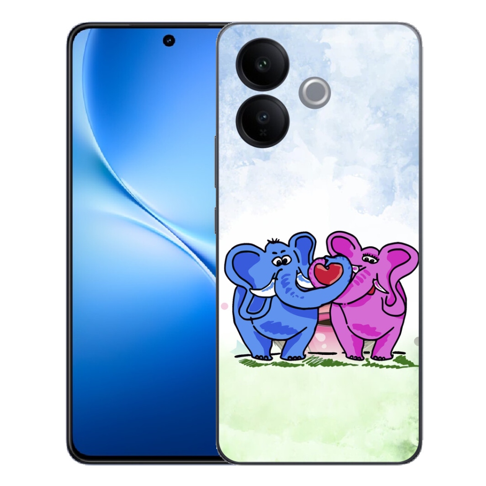 Gélový kryt mmCase na Vivo V70 Lite 5G - zamilovaní slony