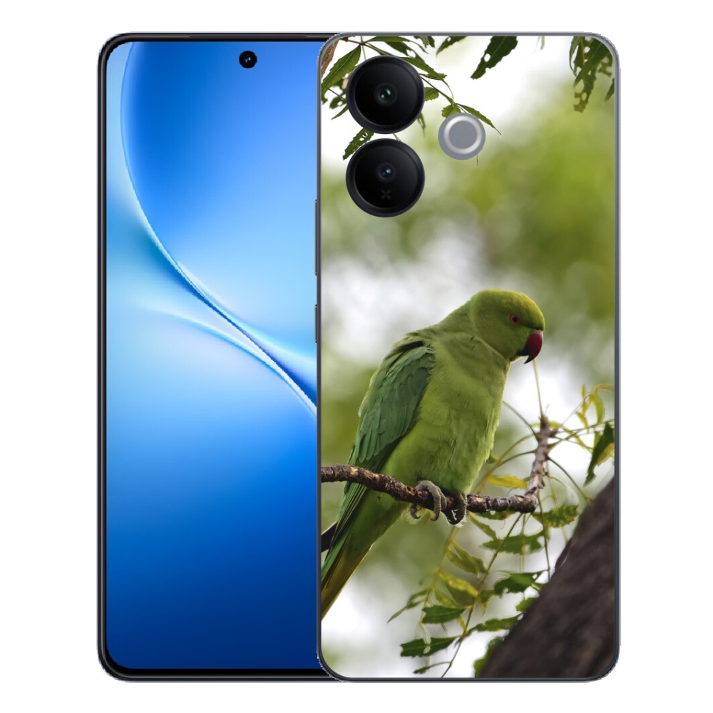 Gélový kryt mmCase na Vivo V70 Lite 5G - zelený papagáj