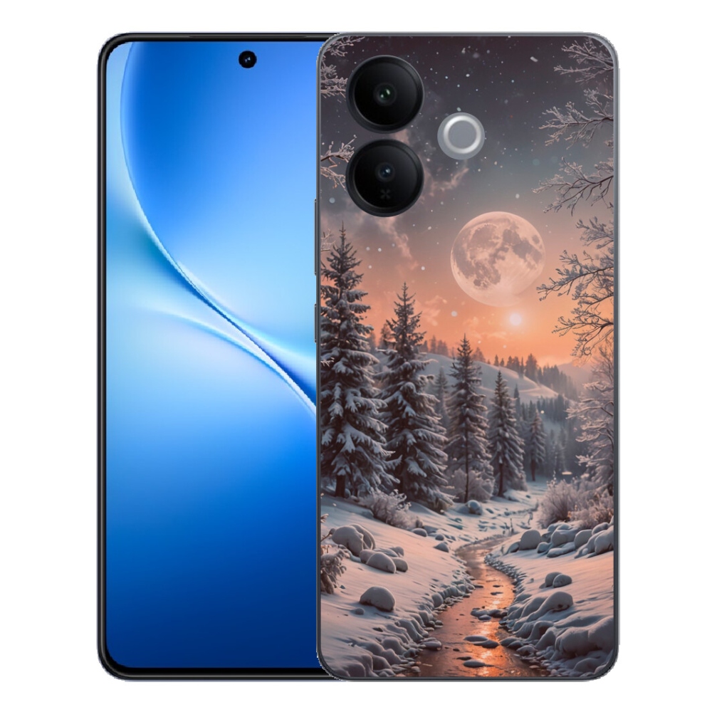Gélový kryt mmCase na Vivo V70 Lite 5G - zimná krajina 2