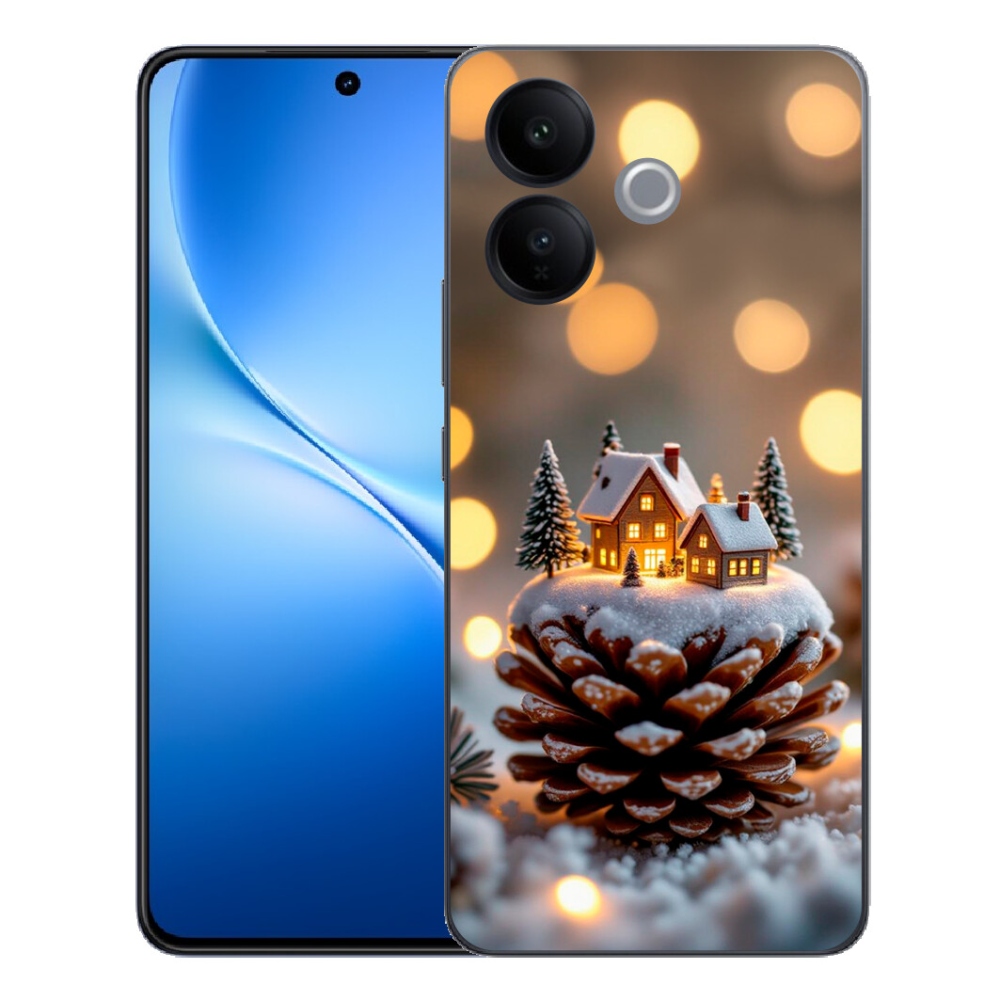 Gélový kryt mmCase na Vivo V70 Lite 5G - zimná dedinka