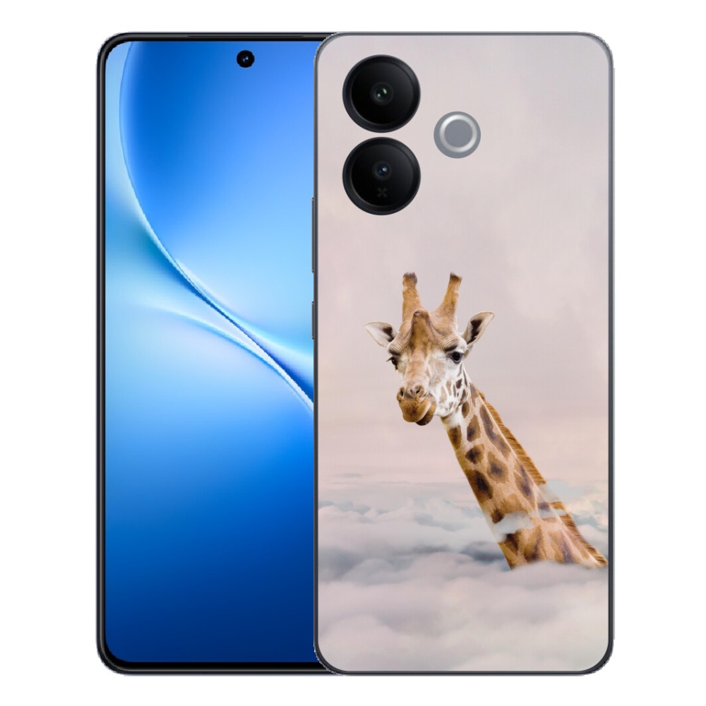 Gélový kryt mmCase na Vivo V70 Lite 5G - žirafa v oblakoch