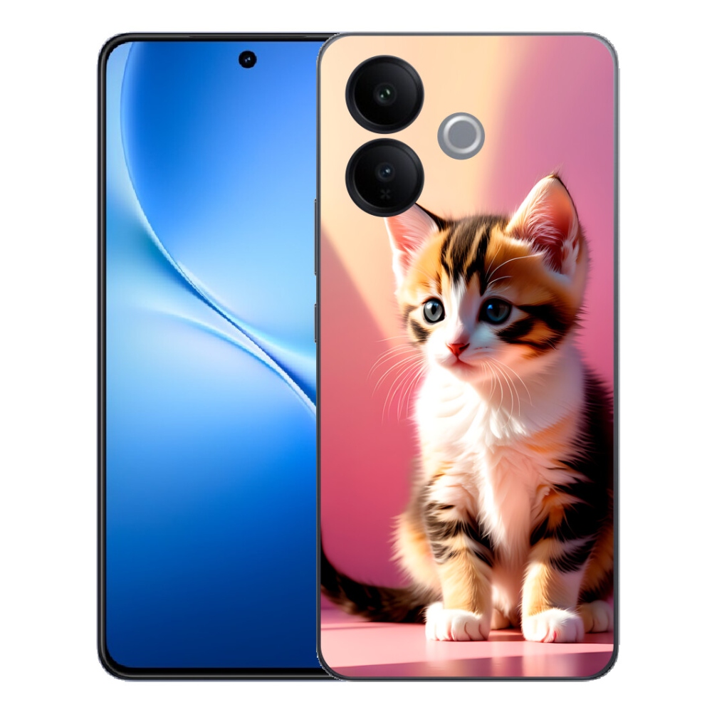 Gélový kryt mmCase na Vivo V70 Lite 5G - zvedavé mačiatko 2