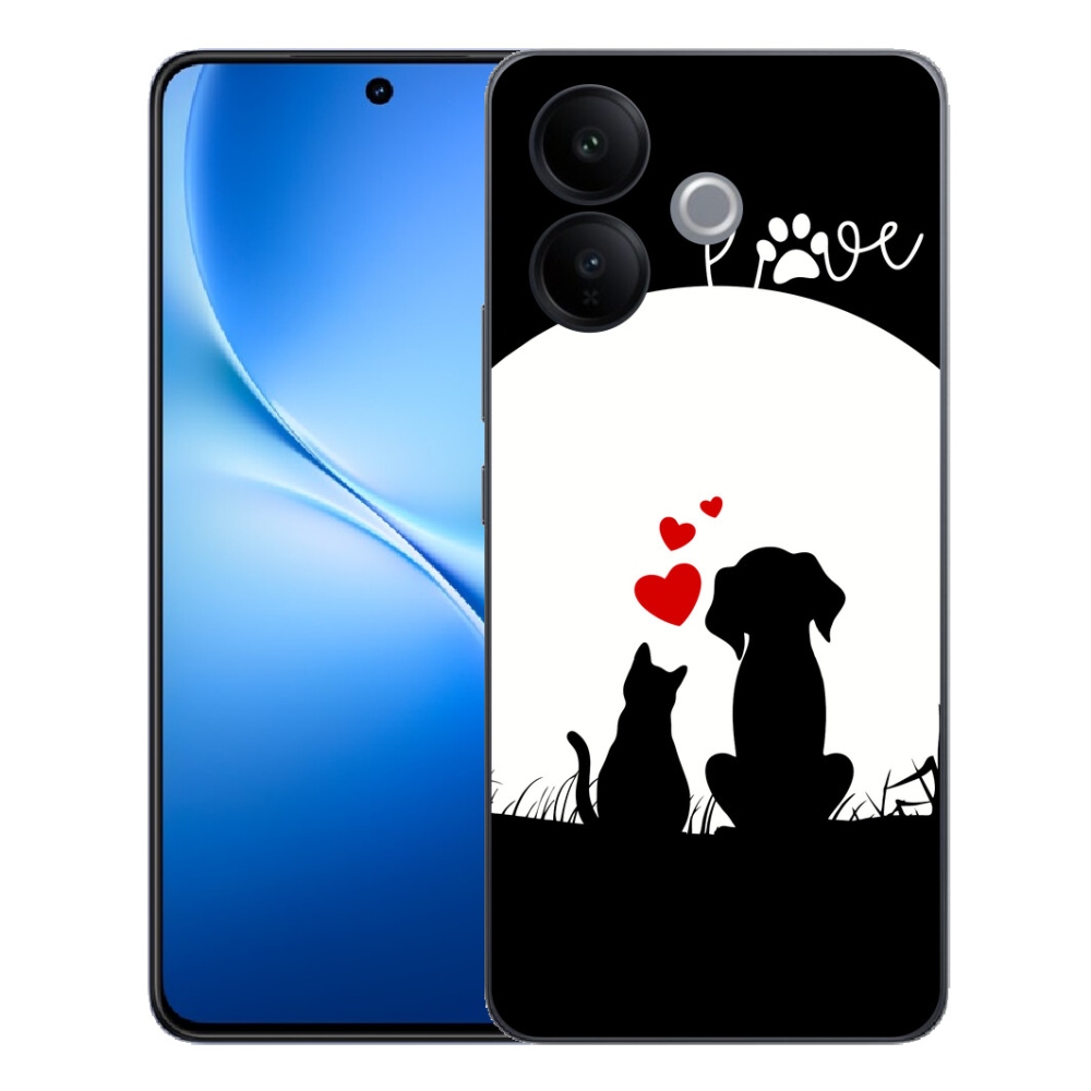 Gélový kryt mmCase na Vivo V70 Lite 5G - zvieracia láska