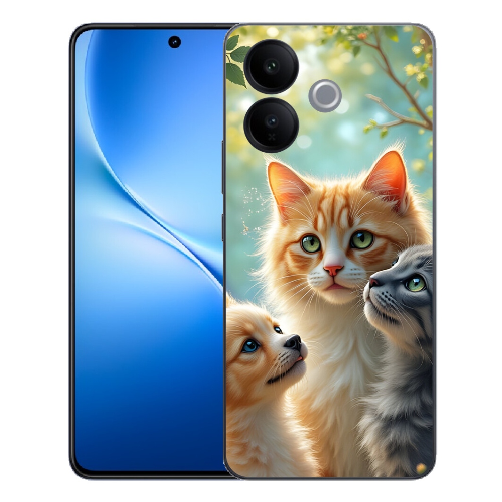 Gélový kryt mmCase na Vivo V70 Lite 5G - zvieracie priateľstvo 2