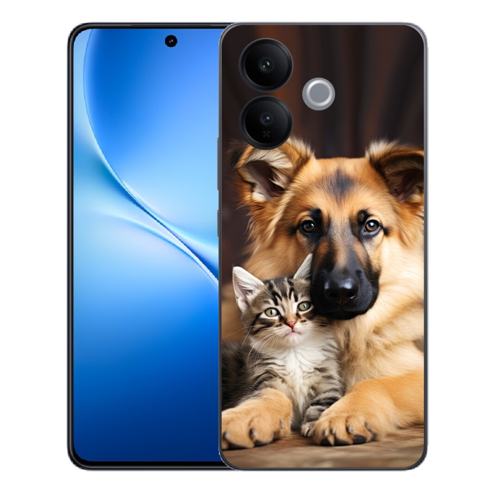 Gélový kryt mmCase na Vivo V70 Lite 5G - zvieracie priateľstvo