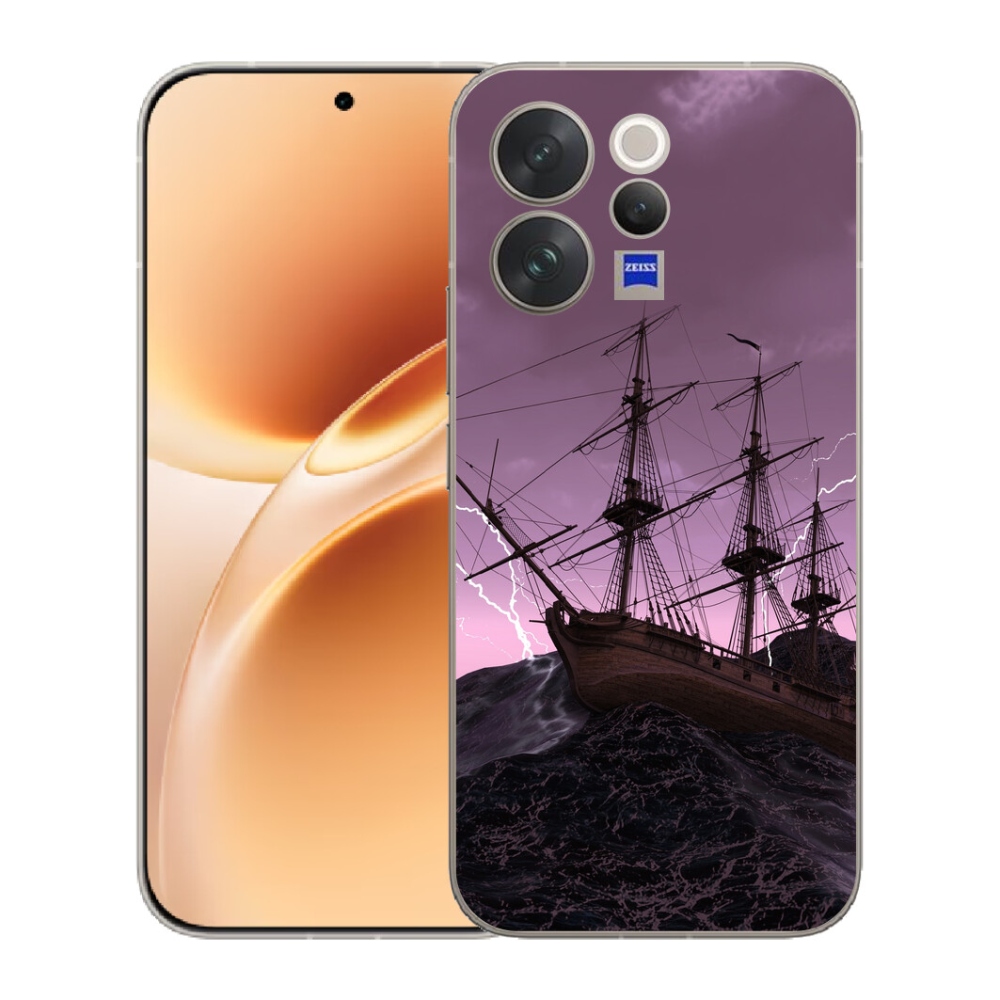 Gélový kryt mmCase na Vivo V70 - loď v búrke