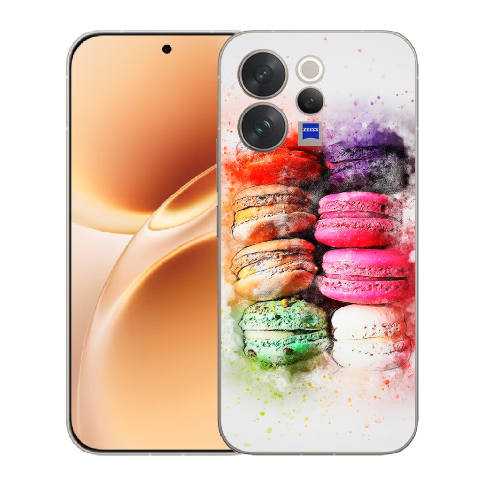 Gélový kryt mmCase na Vivo V70 - makrónky