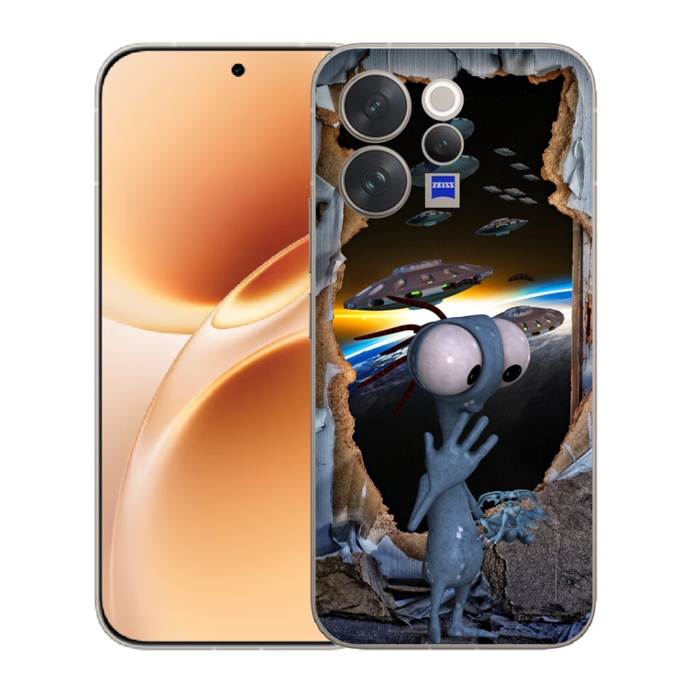 Gélový kryt mmCase na Vivo V70 - mimozemšťan