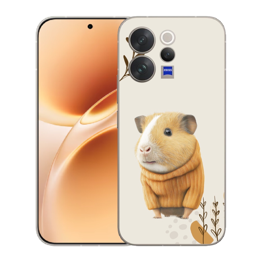 Gélový kryt mmCase na Vivo V70 - morča vo svetri