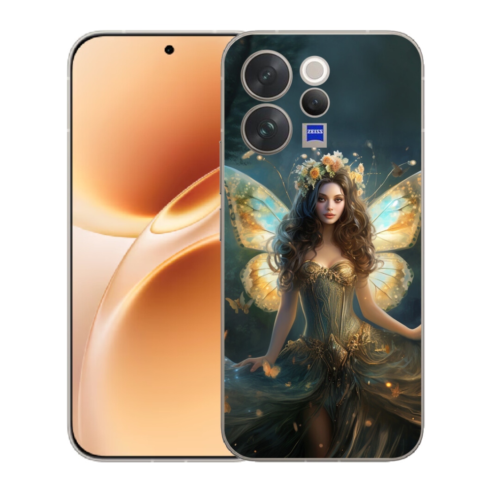 Gélový kryt mmCase na Vivo V70 - motýlia žena