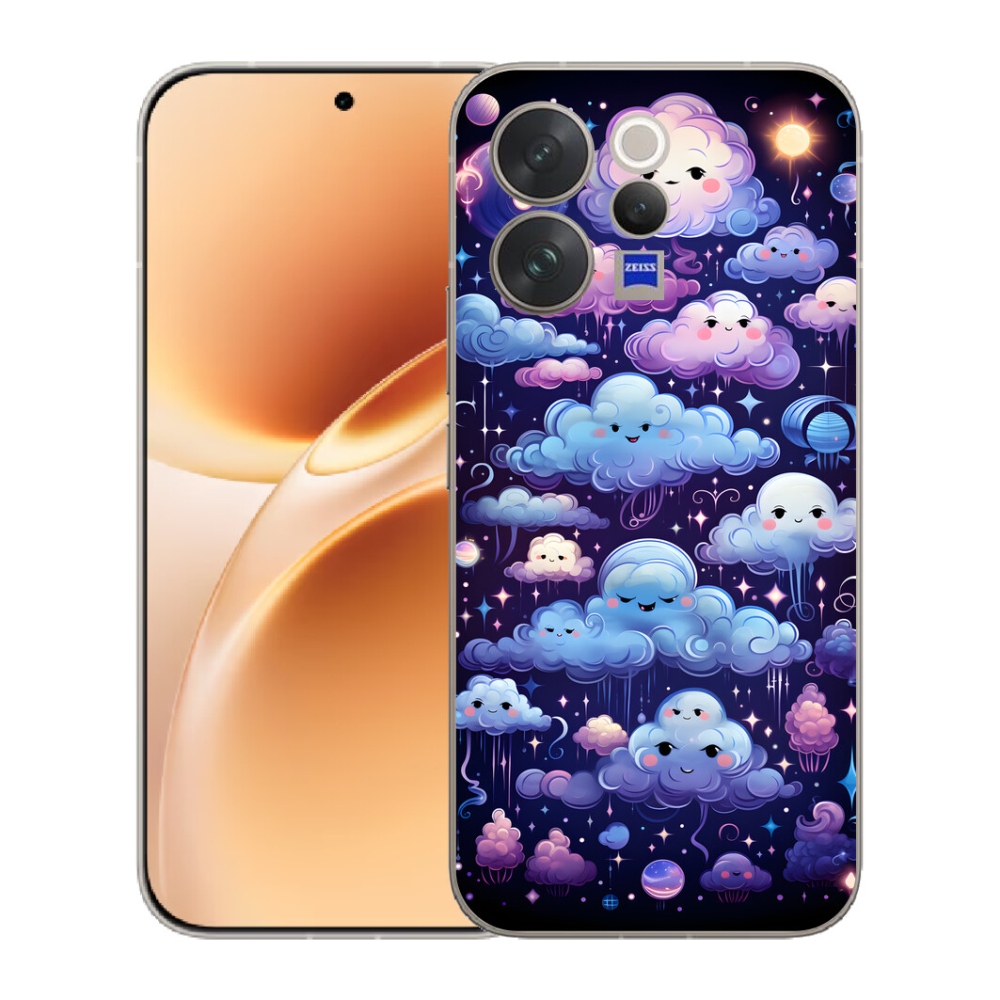 Gélový kryt mmCase na Vivo V70 - mráčiky