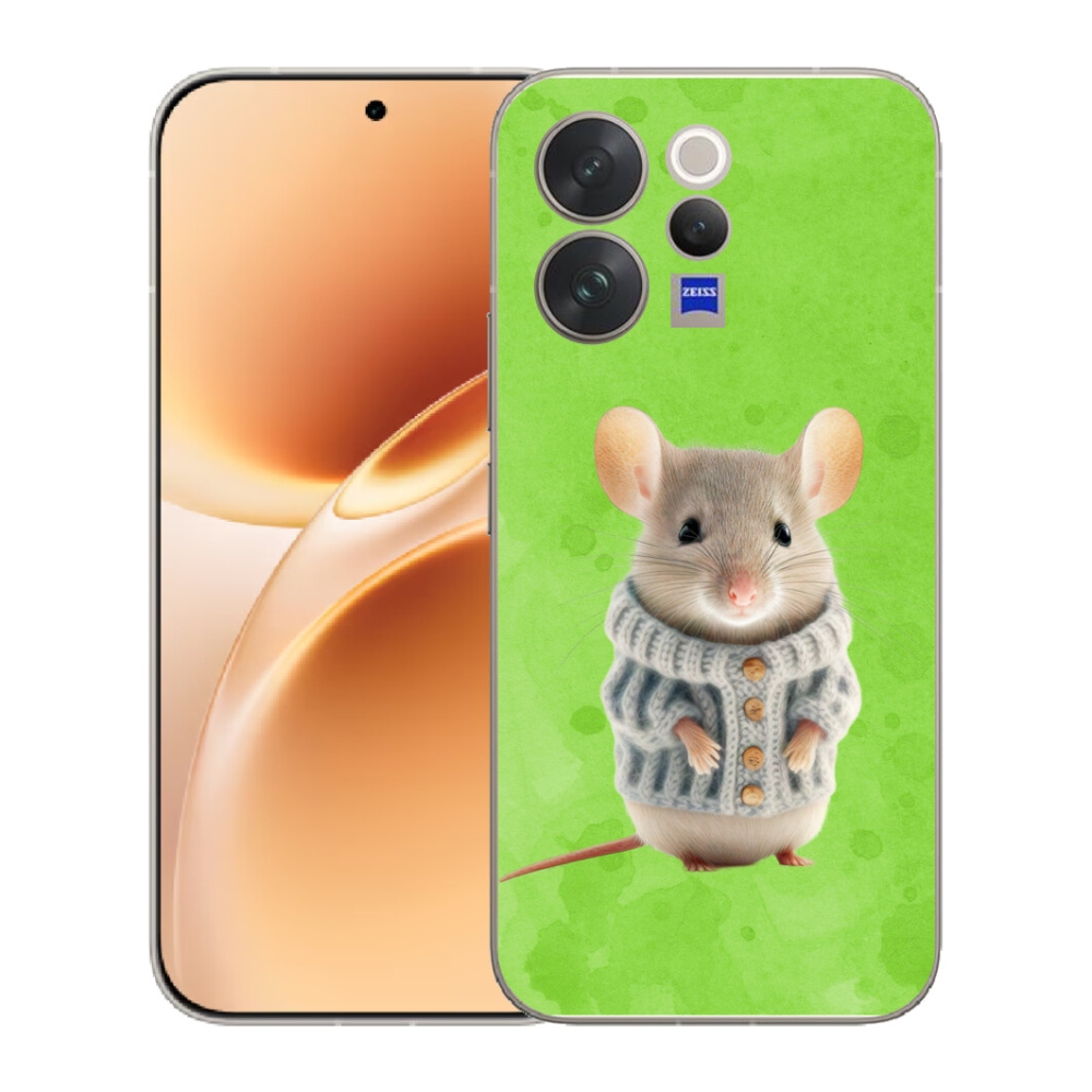 Gélový kryt mmCase na Vivo V70 - myška vo svetri