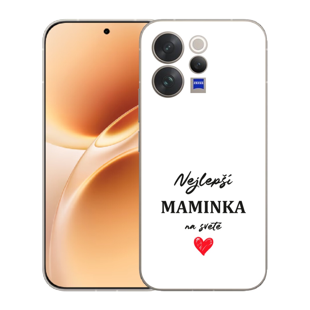 Gélový kryt mmCase na Vivo V70 - najlepšia mamička 1 biele pozadie