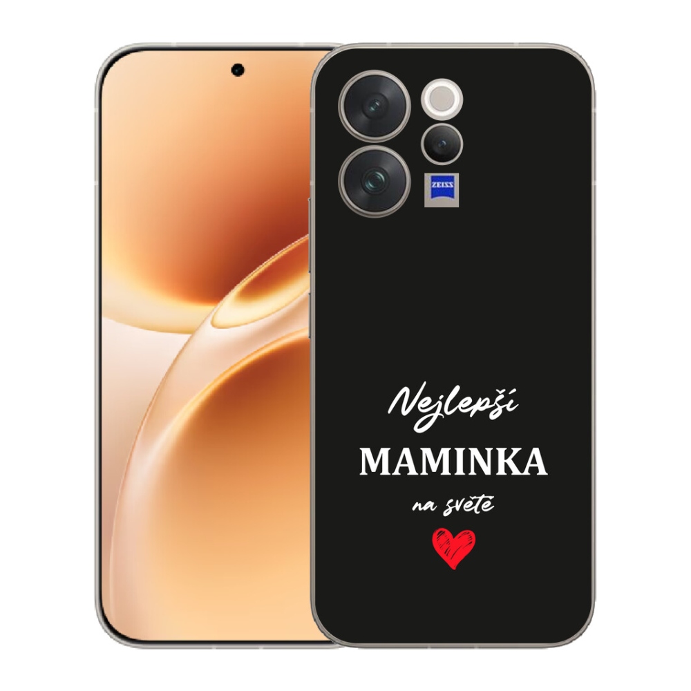 Gélový kryt mmCase na Vivo V70 - najlepšia mamička 1 čierne pozadie
