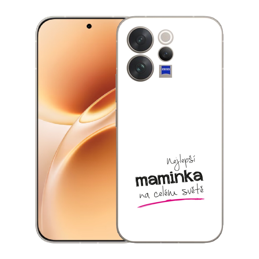Gélový kryt mmCase na Vivo V70 - najlepšia mamička 4 biele pozadie