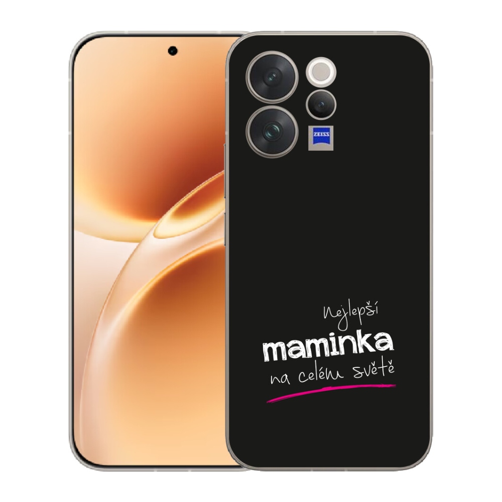 Gélový kryt mmCase na Vivo V70 - najlepšia mamička 4 čierne pozadie