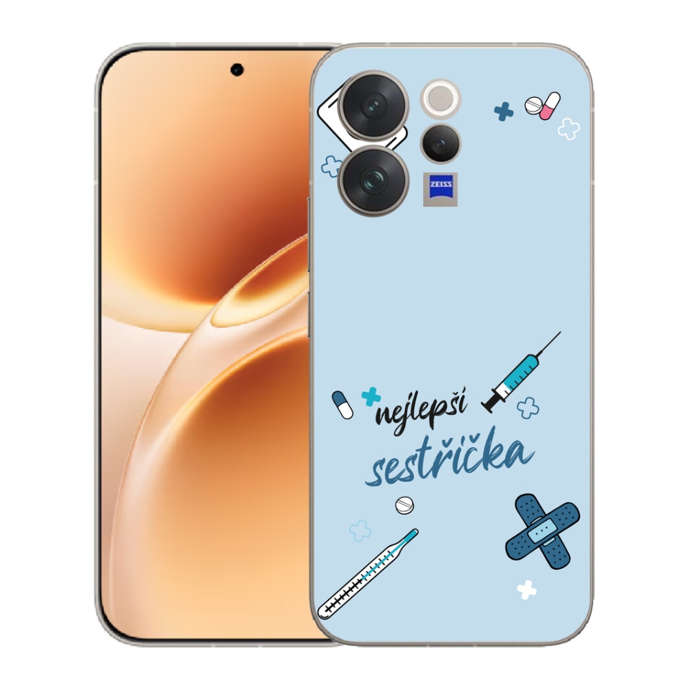 Gélový kryt mmCase na Vivo V70 - najlepšia sestrička modré pozadie