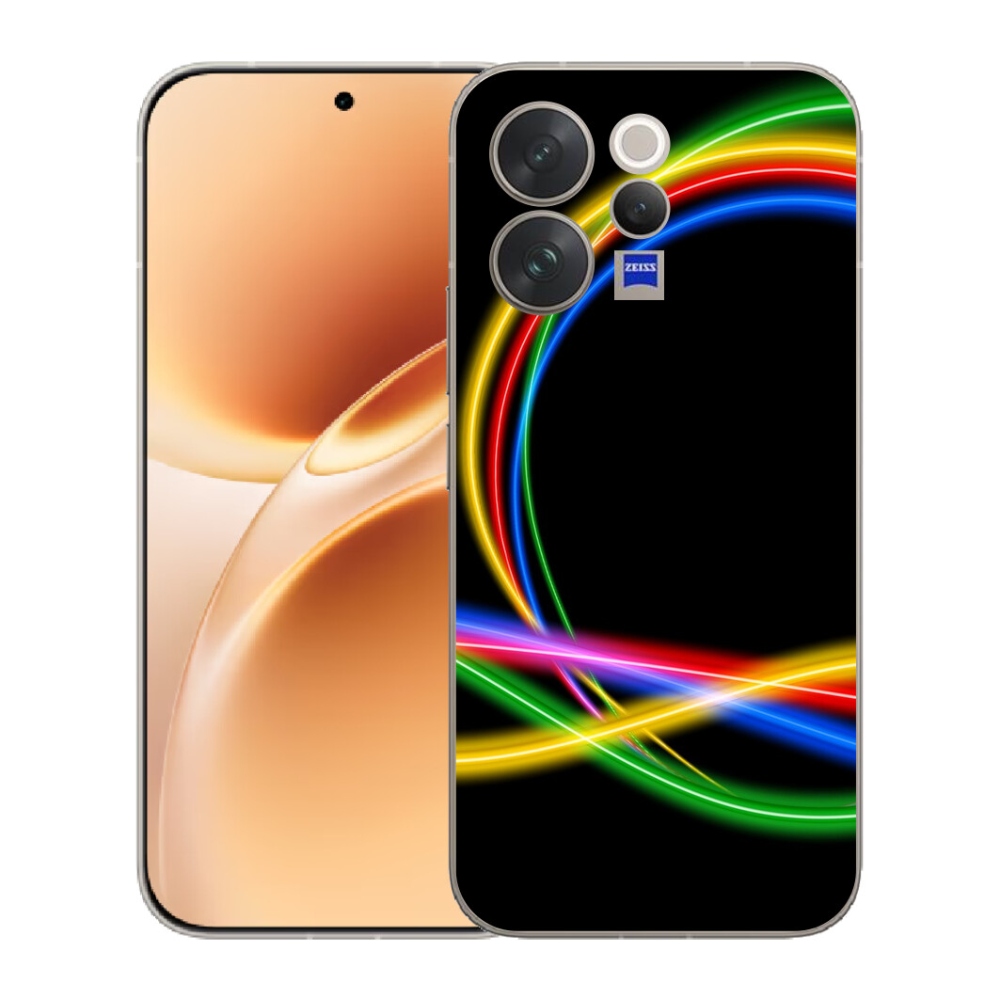 Gélový kryt mmCase na Vivo V70 - neónové kruhy