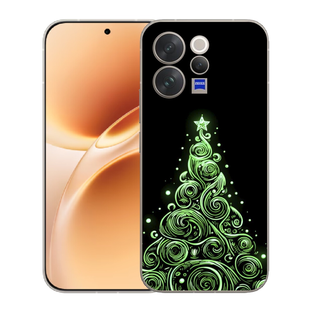 Gélový kryt mmCase na Vivo V70 - neónový vianočný stromček 3