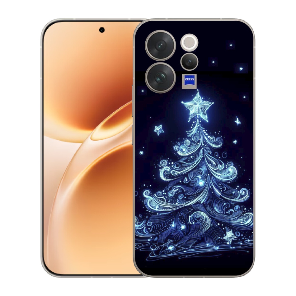 Gélový kryt mmCase na Vivo V70 - neónový vianočný stromček 4