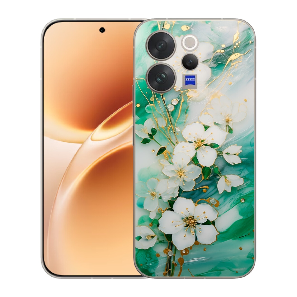 Gélový kryt mmCase na Vivo V70 - nežné kvety