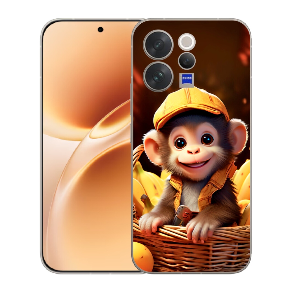 Gélový kryt mmCase na Vivo V70 - opice v košíku