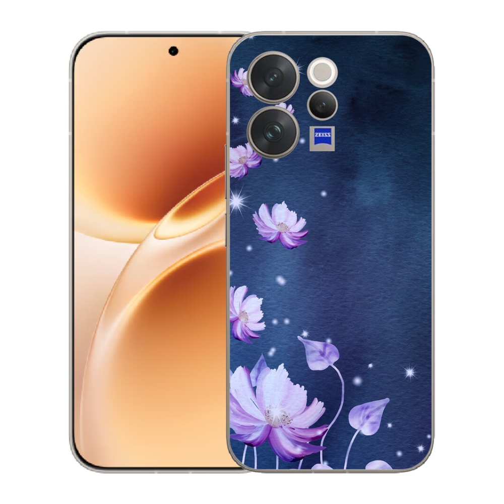 Gélový kryt mmCase na Vivo V70 - padajúce kvety