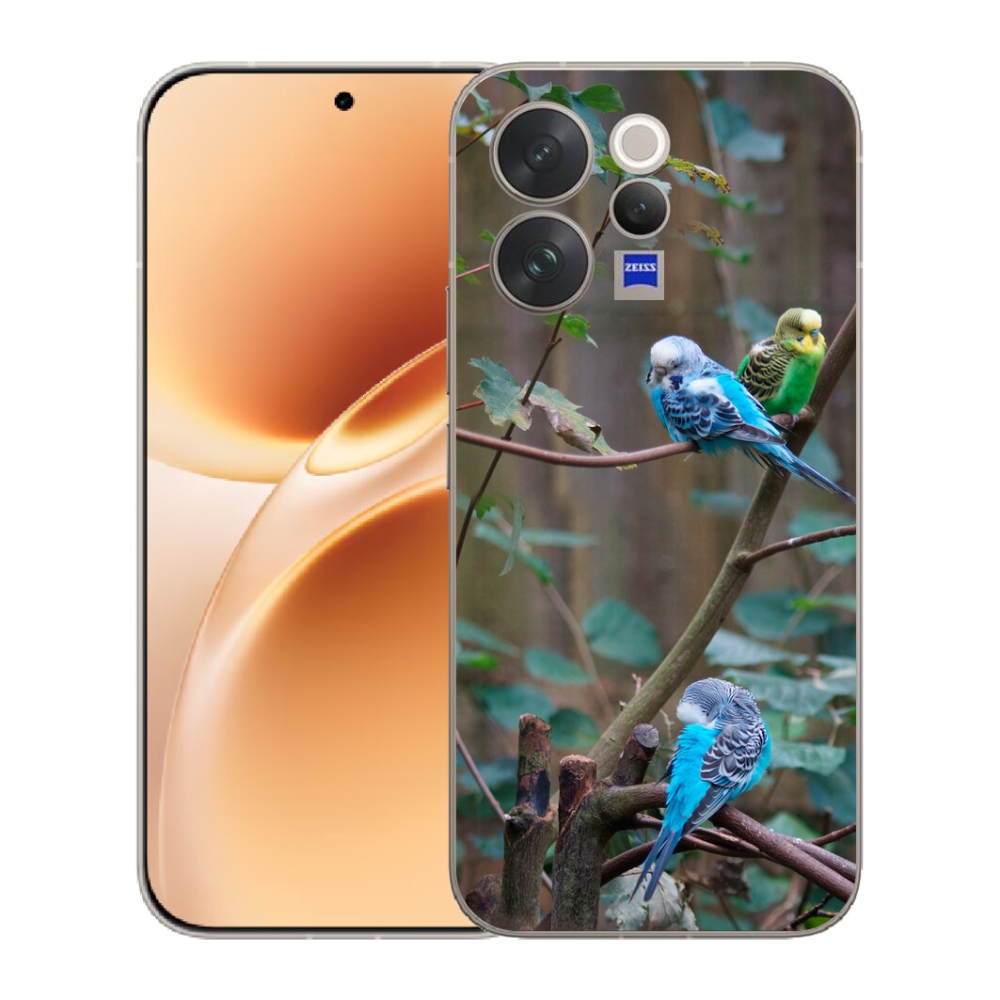 Gélový kryt mmCase na Vivo V70 - papagáje na vetve