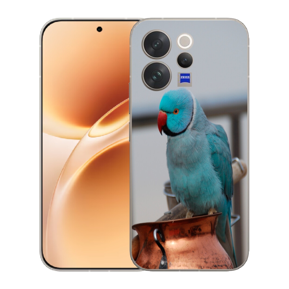 Gélový kryt mmCase na Vivo V70 - papagáj alexander modrý