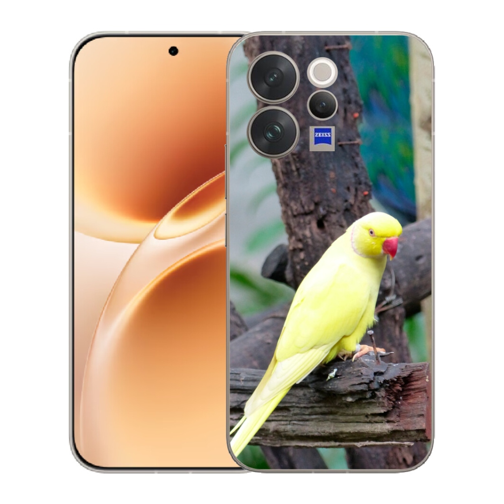 Gélový kryt mmCase na Vivo V70 - papagáj alexander žltý