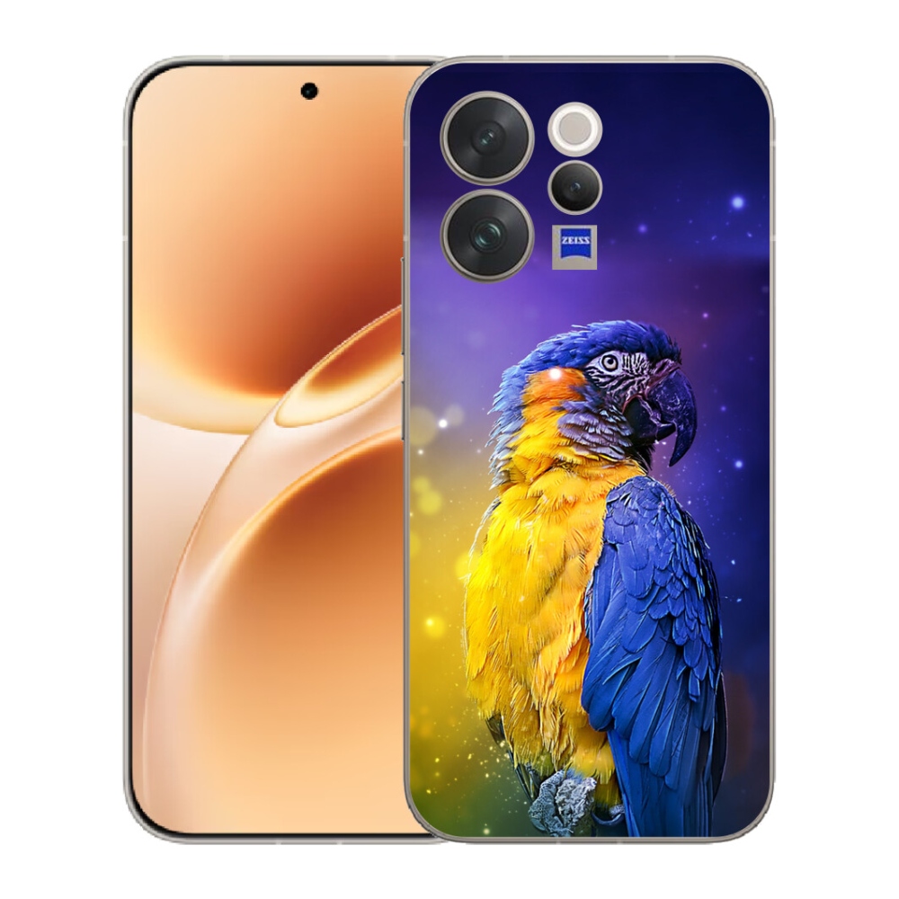 Gélový kryt mmCase na Vivo V70 - papagáj ara 1