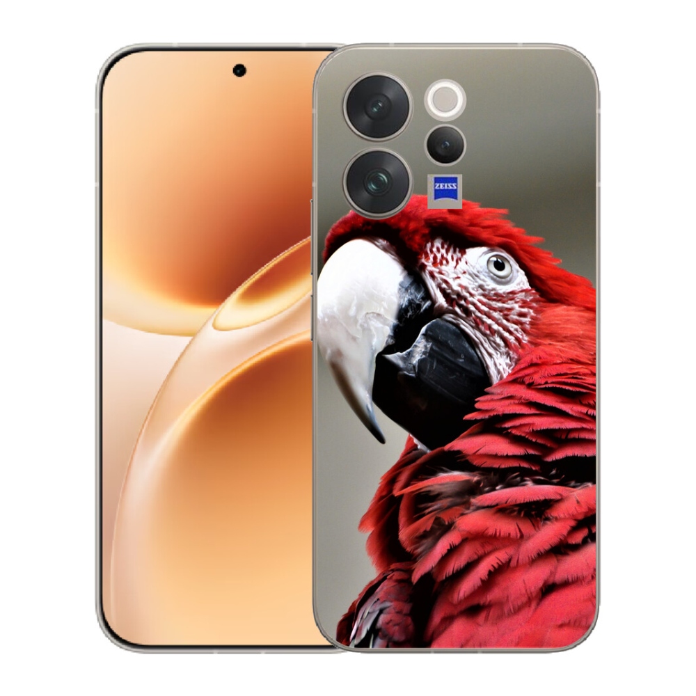 Gélový kryt mmCase na Vivo V70 - papagáj ara červený