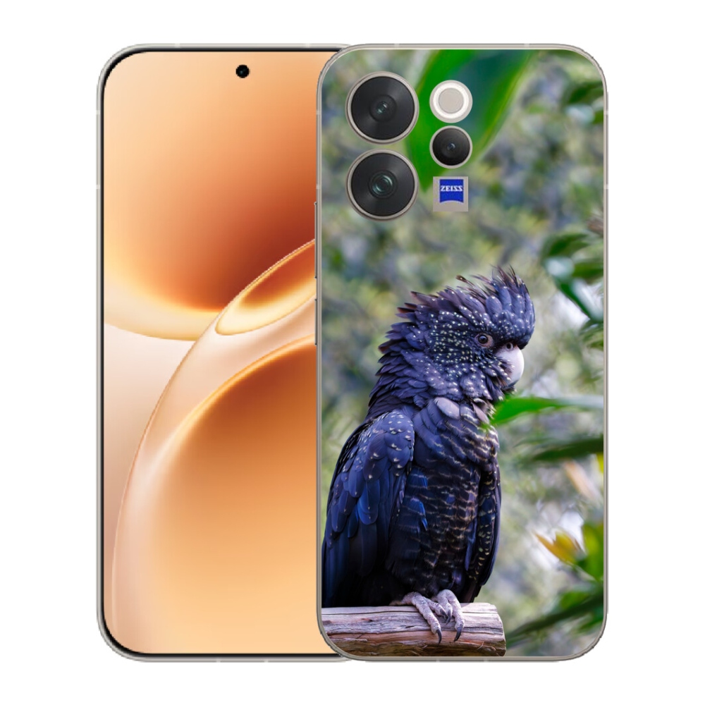 Gélový kryt mmCase na Vivo V70 - papagáj kakadu čierny