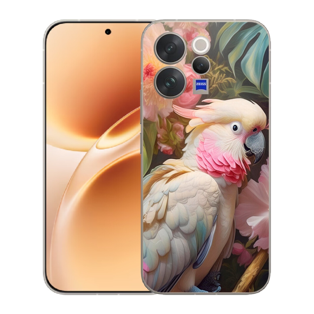 Gélový kryt mmCase na Vivo V70 - papagáj kakadu ružový 2