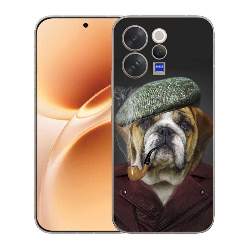 Gélový kryt mmCase na Vivo V70 - pes s fajkou