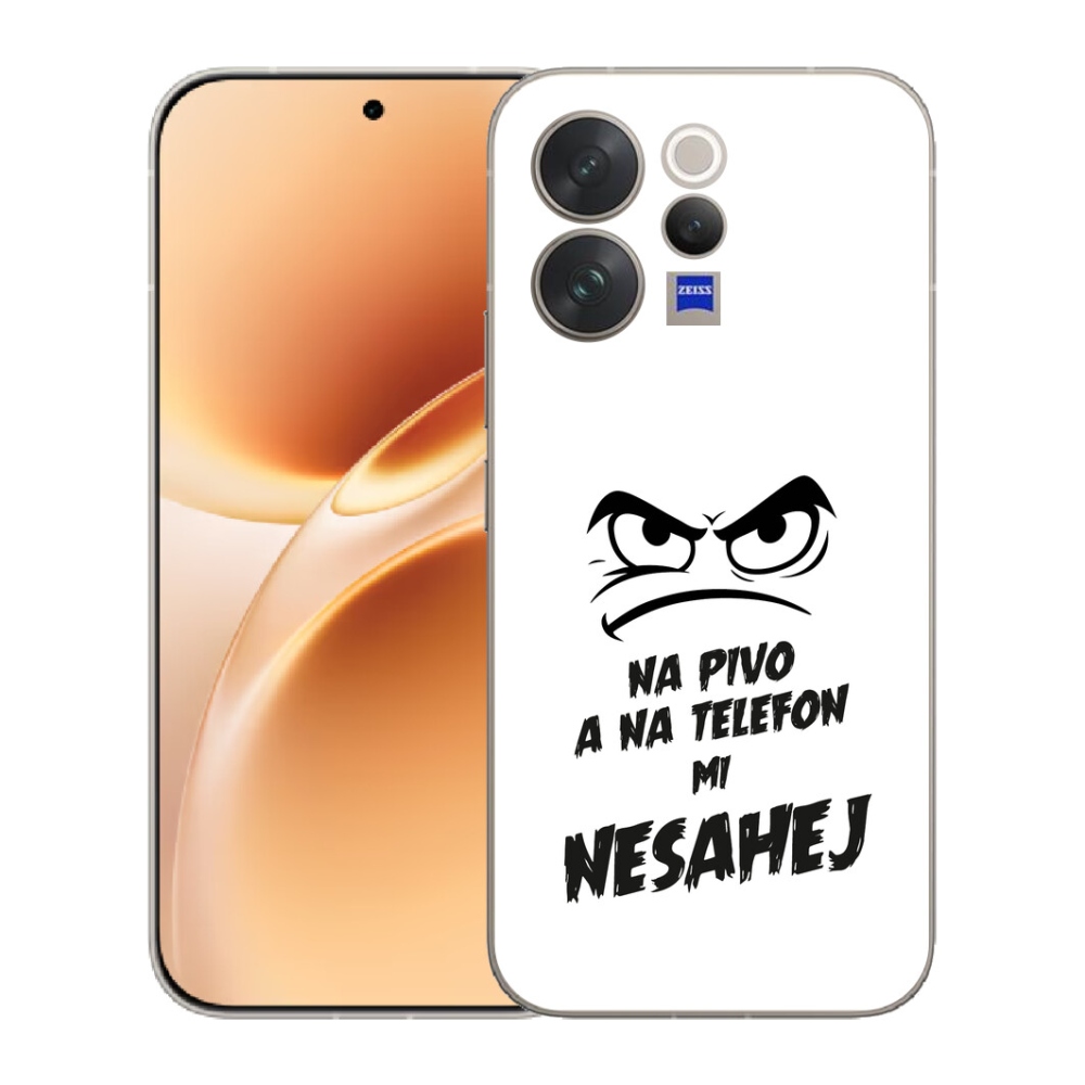 Gélový kryt mmCase na Vivo V70 - pivný motív 2 biele pozadie