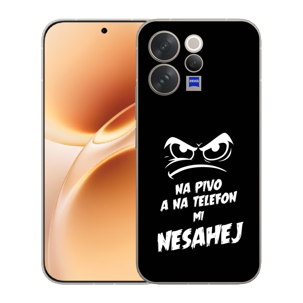 Gélový kryt mmCase na Vivo V70 - pivný motív 2 čierne pozadie