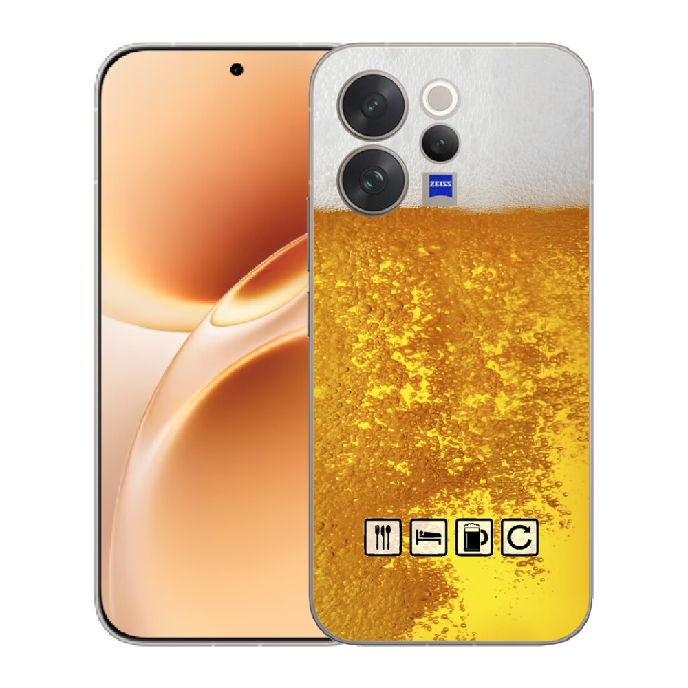 Gélový kryt mmCase na Vivo V70 - pivný motív 3