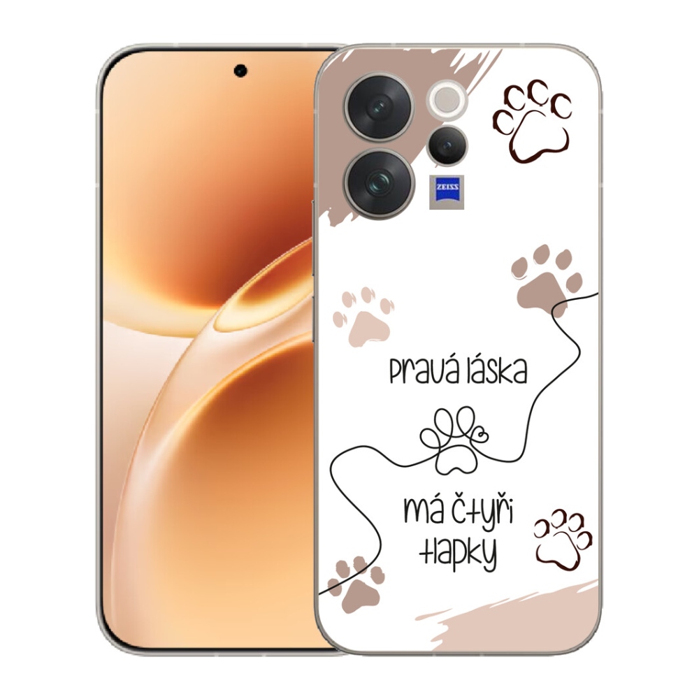 Gélový kryt mmCase na Vivo V70 - psí motív 1 biele pozadie
