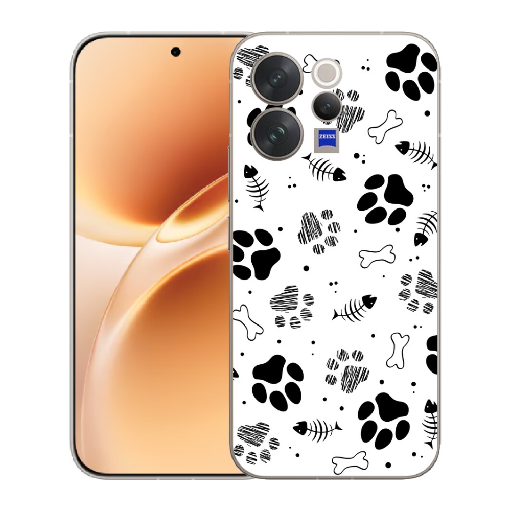 Gélový kryt mmCase na Vivo V70 - psie labky 1