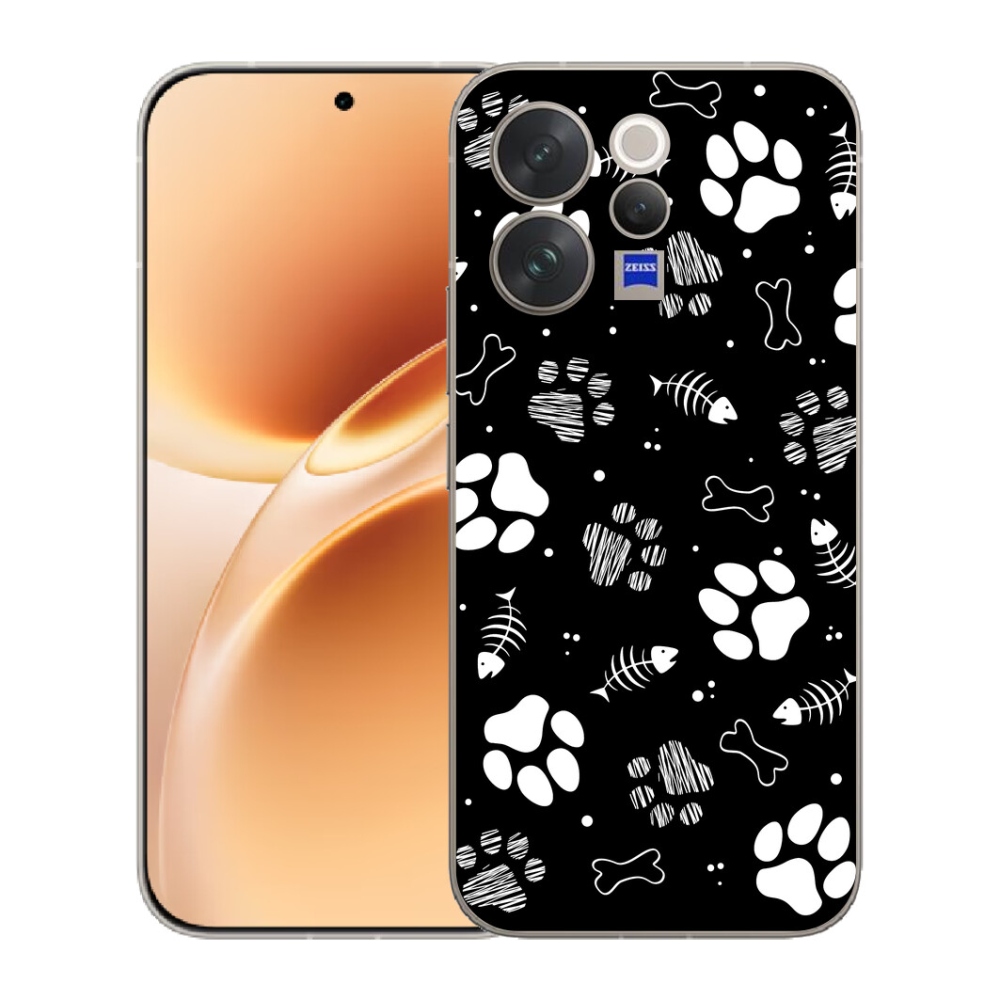 Gélový kryt mmCase na Vivo V70 - psie labky