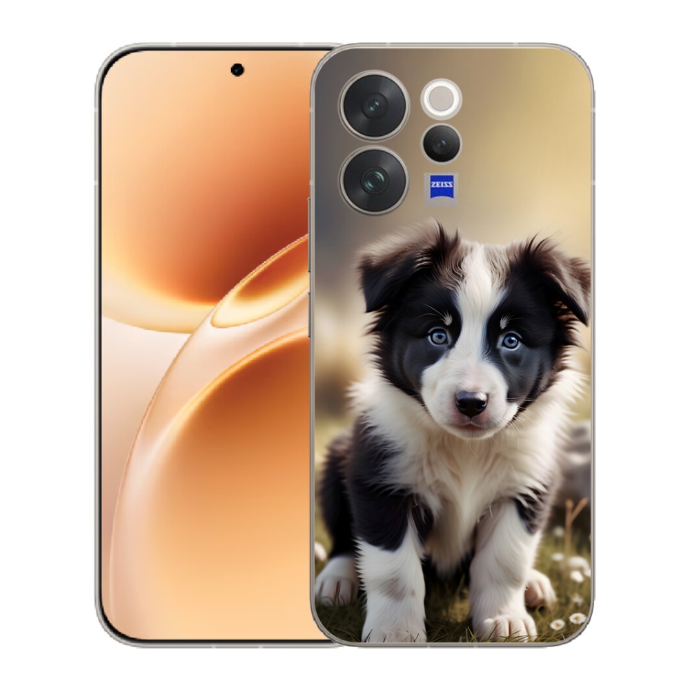 Gélový kryt mmCase na Vivo V70 - roztomilá border kólia