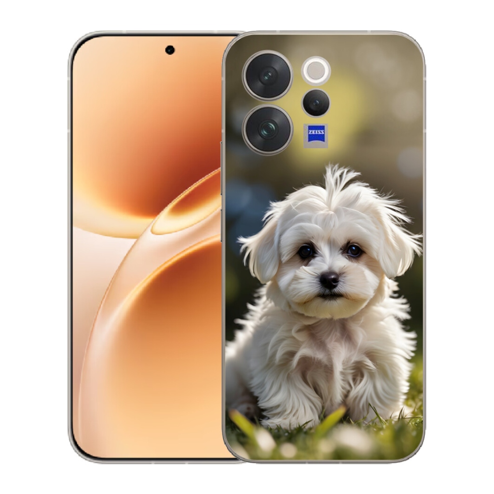 Gélový kryt mmCase na Vivo V70 - roztomilý maltézsky psík