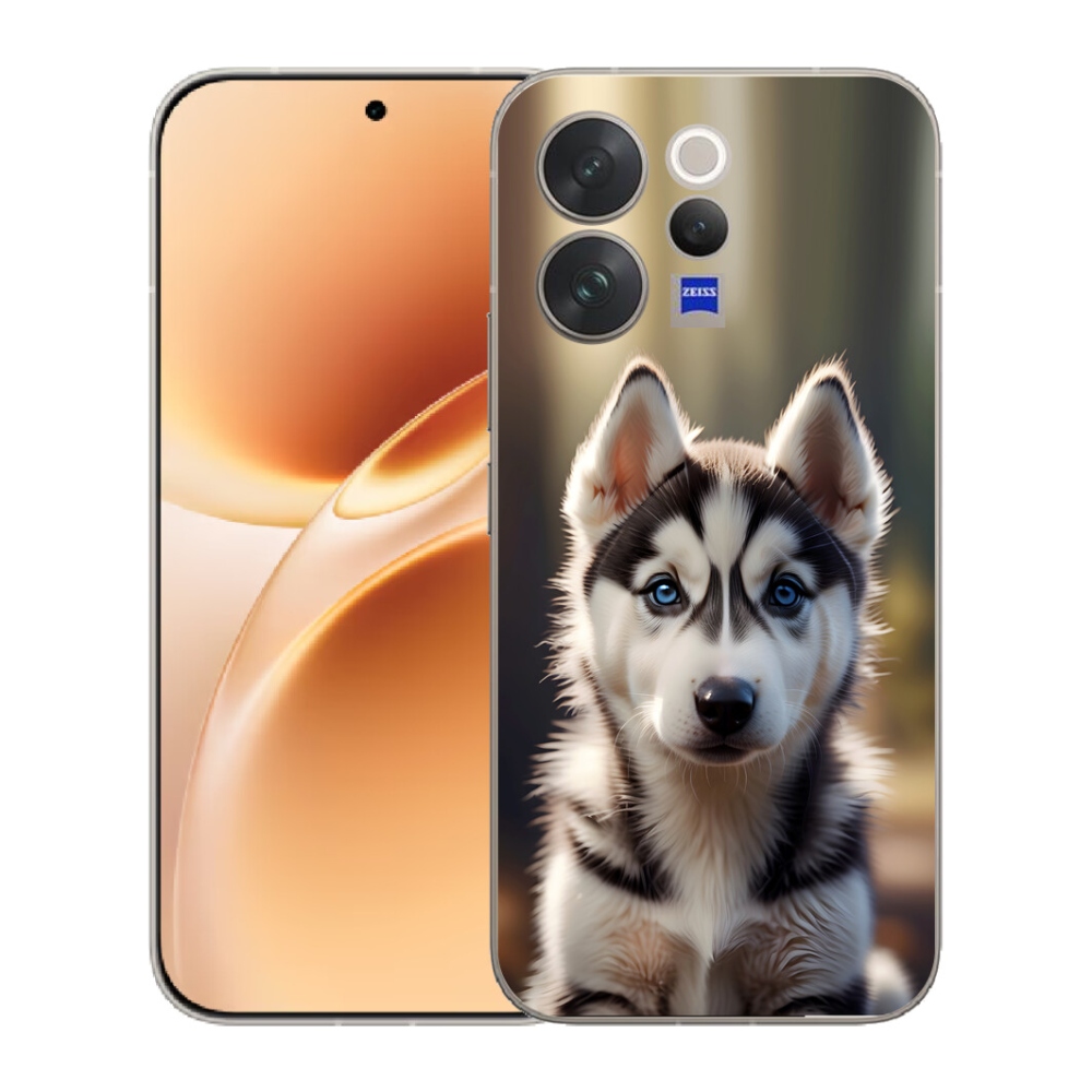 Gélový kryt mmCase na Vivo V70 - roztomilý sibírsky husky