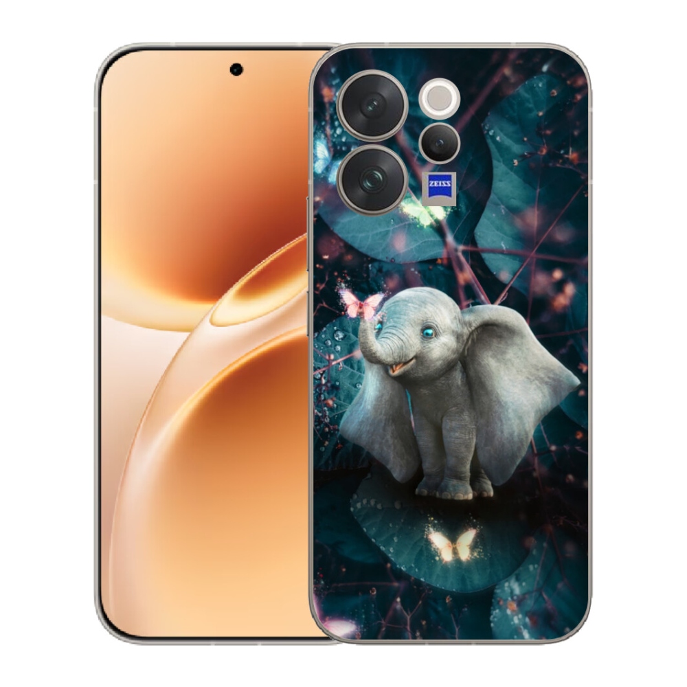 Gélový kryt mmCase na Vivo V70 - roztomilý slon