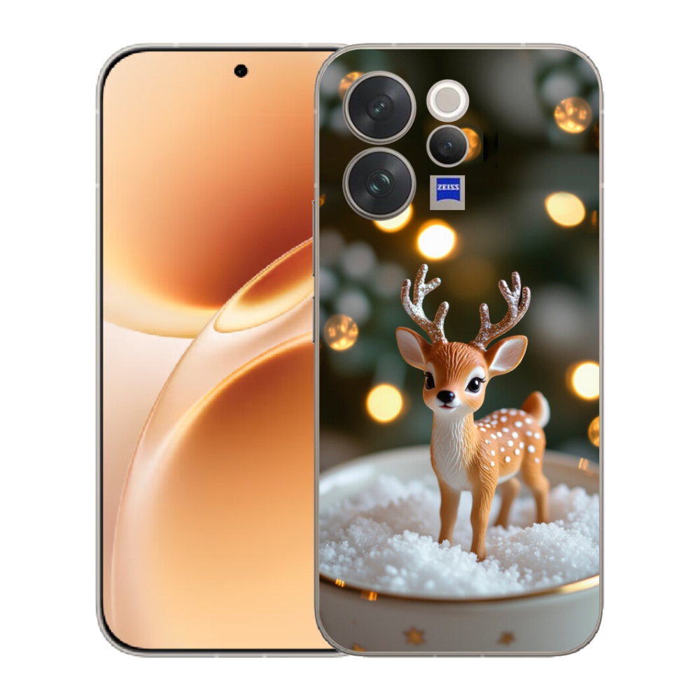 Gélový kryt mmCase na Vivo V70 - roztomilý vianočný jeleň